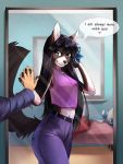  altered_reflection anthro black_hair blue_eyes canid canine dragonair female first_person_view flower hair human mammal mirror nintendo plant pok&eacute;mon pok&eacute;mon_(species) popplio reflection sally_(povinne10) solo talilly video_games 