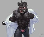  2019 abs absurd_res anthro biceps canid canine canis clothed clothing fur gakujo hi_res imptumb male mammal muscular muscular_male pecs 