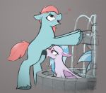  &lt;3 2019 blush duo equid equine feral fountain friendship_is_magic hi_res male mammal my_little_pony ocellus_(mlp) open_mouth oral penis selenophile sex silverstream_(mlp) simple_background water 