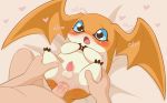  anal balls blush digimon digimon_(species) driosawm male male/male patamon penis size_difference solo_focus 