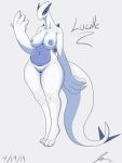  2019 3_toes areola big_breasts breasts cel_shading female hi_res jeffthehusky legendary_pok&eacute;mon long_neck long_tail lugia mature_female nintendo nipples pok&eacute;mon pok&eacute;mon_(species) pussy red_eyes slightly_chubby smile thick_thighs toes video_games 