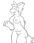  2019 anthro big_breasts borky-draws breasts digital_media_(artwork) ember_the_typhlosion fan_character female hi_res huge_breasts looking_at_viewer nintendo pok&eacute;mon pok&eacute;mon_(species) simple_background smile solo typhlosion video_games 