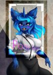  2019 absurd_res anthro artist-apprentice587 clothing female friendship_is_magic hi_res horn looking_at_viewer luna_(disambiguation) my_little_pony open_mouth princess princess_luna_(mlp) royalty smile solo starry_eyes 
