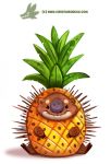  cryptid-creations food food_creature fruit mammal pineapple porcupine rodent solo 