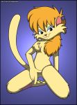  anthro black_eyes blonde_hair breasts cleo_catillac clothing domestic_cat felid feline felis female fur hair heathcliff_&amp;_the_catillac_cats legwear mammal masturbation nipples nude pussy pussy_juice smile solo spread_legs spreading tagme vaginal vaginal_masturbation verona7881 