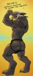  2019 alien armor bulge butt clothing dangpa dialogue halo_(series) jockstrap looking_back male microsoft muscular presenting sangheili solo standing underwear video_games xbox_game_studios 