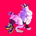  2019 abs absurd_res anthro biceps canid canine canis clothing digital_media_(artwork) fur hi_res kemono male mammal muscular muscular_male nipples pecs plum_(artist) wolf 