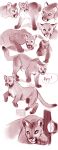  2019 ambiguous_gender cougars digital_media_(artwork) feral kyander looking_at_viewer lying paws standing tongue 
