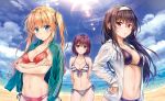  bikini breast_hold cleavage kasumigaoka_utaha katou_megumi kotatsu358 saenai_heroine_no_sodatekata sawamura_spencer_eriri swimsuits 