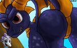  atomicneon blue_eyes butt dragon flashwing purple_scales red_eyes scales skylanders_academy spyro spyro_the_dragon video_games white_scales yellow_scales 