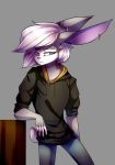  (waiss) anthro clothing digital_drawing(artwork) digital_media(artwork) fur hair lagomorph leporid male mammal rabbit simple_background solo waiss 