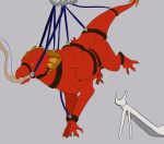  abdominal_bulge animated bdsm belly bondage bound dragon drugged egg feral force_feeding forced gag hi_res horn inflation naughtybirdart oviposition rope scalie simple_background suspension wings 