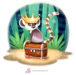  crown cryptid-creations jewelry lemur mammal primate solo treasure_chest 