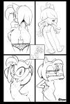  2018 5_fingers amy_rose anthro anus bedroom_eyes breasts butt clothing collage digital_media_(artwork) eulipotyphlan female gloves half-closed_eyes hedgehog leaning leaning_forward looking_aside looking_at_viewer looking_back mammal monochrome nipples panties panties_down pose presenting presenting_hindquarters pussy rear_view seductive short_tail sketch slypon small_breasts smile sonic_(series) underwear undressing 