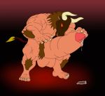  animated bovid bovine european_mythology greek_mythology humanoid_penis hyper hyper_penis male mammal minotaur mugen muscular muscular_male mythology penis solo 