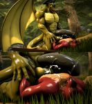  2019 3d_(artwork) 4k abs absurd_res anthro anthrofied balls big_penis cowgirl_position cum cum_on_balls cum_on_chest cum_on_penis cumshot digital_media_(artwork) dragon ejaculation forest fox_whisper85 hi_res horn hudson_(zp92) huge_penis humanoid_penis larger_male looking_pleasured male male/male muscular muscular_male nutjob on_top orgasm pecs penis reptile scalie sex size_difference smaller_male smile source_filmmaker tongue tree ty_(zp92) vein veiny_penis wings yellow_eyes 