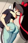  2019 blush breasts butt butt_grab clothing faceless_male female gaghiel hair hand_on_butt hi_res humanoid lucyfercomic male mawile nintendo pok&eacute;mon pok&eacute;mon_(species) pok&eacute;morph red_eyes tongue tongue_out video_games 