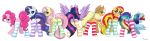  absurd_res applejack_(mlp) blonde_hair blue_eyes blush butt clothing cowboy_hat dock earth_pony equestria_girls equid equine feathered_wings feathers feral fluttershy_(mlp) friendship_is_magic green_eyes group hair hat hi_res horn horse legwear looking_at_viewer looking_back mammal multicolored_hair my_little_pony open_mouth open_smile pink_hair pinkie_pie_(mlp) pony pterippus purple_hair rainbow_dash_(mlp) rainbow_hair rarity_(mlp) ravensunart rear_view red_eyes simple_background smile stockings striped_legwear stripes sunset_shimmer_(eg) twilight_sparkle_(mlp) unicorn winged_unicorn wings 