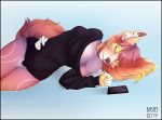  2019 5_fingers anthro bastika breasts canid canine clothed clothing digital_media_(artwork) eyes_closed female fox hi_res lying mammal on_side sleeping solo 