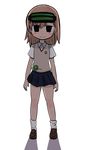  blush_stickers brown_eyes brown_hair gekota head_mounted_display misaka_imouto misaka_imouto_9982 nabeyaki_neko school_uniform short_hair skirt socks solo sweater_vest to_aru_majutsu_no_index 