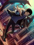  black_eyes black_hair durarara!! jacket male_focus orihara_izaya perspective solo udonnodu 