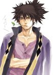  black_hair coat green_eyes male_focus natsuhiko ponytail raven_(tales) solo tales_of_(series) tales_of_vesperia white_background 