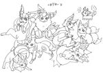  eevee espeon flareon glaceon jolteon leafeon pokemon umbreon vaporeon 