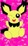  &lt;3 fairygardens nintendo one_eye_closed pichu pok&eacute;mon pok&eacute;mon_(species) spiky-eared_pichu video_games wink 