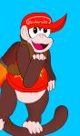  diddy_kong donkey_kong_(series) fairygardens fire flying happy hat jet_pack mammal monkey nintendo primate video_games 