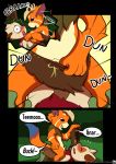  animal_genitalia balls blush clothed clothing comic digital_media_(artwork) fur gnar_(lol) league_of_legends male male/male nude open_mouth penis riot_games sheath smile teemo_(lol) teeth video_games vitrex yordle 