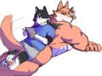  abs anthro beans biceps canid canine canis clothing domestic_dog duo male mammal muscular muscular_male paws pen radcaine radcanine rai(radcanine) rou shiba_inu spitz tablet wholesome 