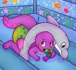  animate_inanimate bounce_house cetacean cub delphinoid diaper dinosaur inflatable living_inflatable mammal marine reptile scalie sea_life toothed_whale young zombineko zoran 