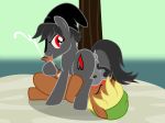  anus badumsquish balls cum equid equine feral friendship_is_magic hat horse licking male male/male mammal my_little_pony oral pony quarter_hearts_(mlp) red_eyes selfcest square_crossover tongue tongue_out 
