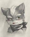  abby00531 anthro canid canine fox_mccloud graphite_(artwork) mammal nintendo pencil_(artwork) scarf solo star_fox tongue tongue_out traditional_media_(artwork) video_games 