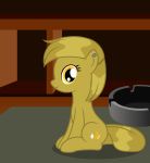  amber_eyes ash_tray ashtray badumsquish cutie_mark equid equine fan_character female horse lighter mammal my_little_pony pony sitting solo table zippo_lighter 