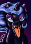  creeperzone equid friendship_is_magic horn lidded_eyes looking_at_veiwer mammal my_little_pony nightmare_moon_(mlp) open_mouth winged_unicorn wings 