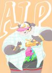  2019 alp_(tas) anthro belly clothing english_text giant_panda hat humanoid_hands male mammal overweight overweight_male panman11293 shirt shorts solo text tokyo_afterschool_summoners topwear ursid video_games 