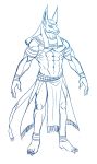  anthro anubis deity digital_media_(artwork) egyptian_mythology mammal middle_eastern_mythology muscular mythology sketch 