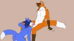  animated anthro anthro_on_anthro breasts canid canine cum duo fellatio female fox hair male male/female mammal mort3l oral penile sex 