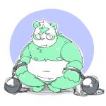  2017 anthro belly bmf_6666 chained cute_fangs giant_panda hi_res male mammal moobs navel nipples overweight overweight_male solo ursid 