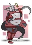  2019 anthro belly big_breasts blush breasts breath_of_the_wild clothed clothing digital_media_(artwork) dragon english_text female fur furred_dragon hi_res navel nintendo nipples overweight overweight_female pussy sashimi_(sushirolldragon) simple_background solo sushirolldragon text the_legend_of_zelda thick_thighs torn_clothing video_games wardrobe_malfunction weapon wide_hips 