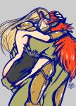  blonde_hair blush breasts duo erection facial_hair female ganondorf gerudo hair humanoid hylian inuki larger_male long_hair male male/female mammal mostly_nude nintendo not_furry nude penis pointy_ears princess_zelda red_hair sex size_difference smaller_female stand_and_carry_position standing the_legend_of_zelda video_games 