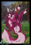  azaleesh breasts canid canine canis female flower hi_res mammal nipples pawpads paws plant presenting pussy tongue tongue_out victoria wolf 