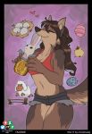  azaleesh candy canid canine canis chocolate clothing easter egg female food hi_res holidays love mammal rika(character) wolf 