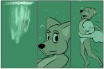  anna_(study_partners) anthro beluga breasts canid canine canis cetacean clothing comic coyote delphinoid english_text female fur jake_(study_partners) male mammal marine monodontid non-mammal_breasts study_partners tan_fur text thunderouserections toothed_whale underwater underwear water 