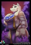  anthro azaleesh big_breasts boss_monster bovid breasts caprine clothed clothing female hi_res mammal signature solo toriel tree undertale video_games 