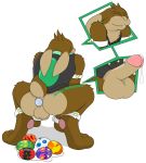  2019 alpha_channel anthro anus armband backsack balls barefoot bottomless brown_anus brown_balls brown_fur brown_hair brown_penis brown_tail butt chest_tuft clothed clothing crouching digital_media_(artwork) easter easter_bunny easter_egg egg english_text erection eyes_closed fluffy fluffy_tail fur glans hair head_tuft holidays humanoid_penis ineffective_clothing knee_tuft lagomorph leg_tuft legband leporid long_ears looking_pleasured male mammal multicolored_fur multicolored_tail notkastar oviposition pawpads paws penis perineum pink_glans pink_pawpads precum rabbit raised_tail rear_view shadow short_tail shoulder_tuft signature simple_background smile snout solo spread_legs spreading teeth text tuft two_tone_fur two_tone_tail urethra vest wristband 