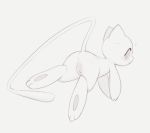  2019 butt female kekitopu legendary_pok&eacute;mon looking_back mew monochrome nintendo pok&eacute;mon pok&eacute;mon_(species) pussy video_games 