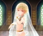  all_male blonde_hair fate/grand_order fate_(series) gilgamesh headdress male navel red_eyes see_through short_hair soumen_nigoki wristwear 