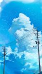  absurdres banishment blue_sky cloud cloudy_sky commentary_request day highres no_humans original outdoors power_lines scenery sky telephone_pole transformer 